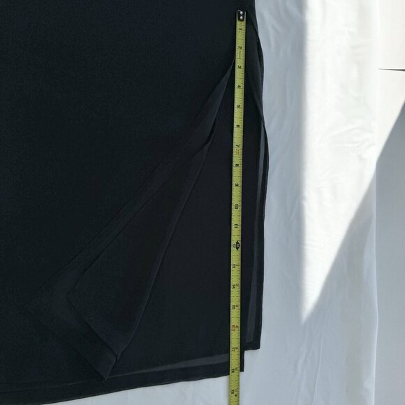 Tristan & Iseut Sheer Grey Chiffon Long Skirt Drawstring Closure Size L Vintage - Picture 3 of 12